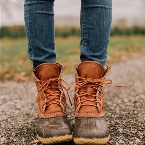 L.L. Bean Duck Boots brown
